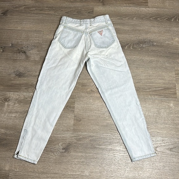 Vintage GUESS by Georges Marciano High Rise Jeans Ankle Zip in Light Wash 29 - Picture 7 of 13